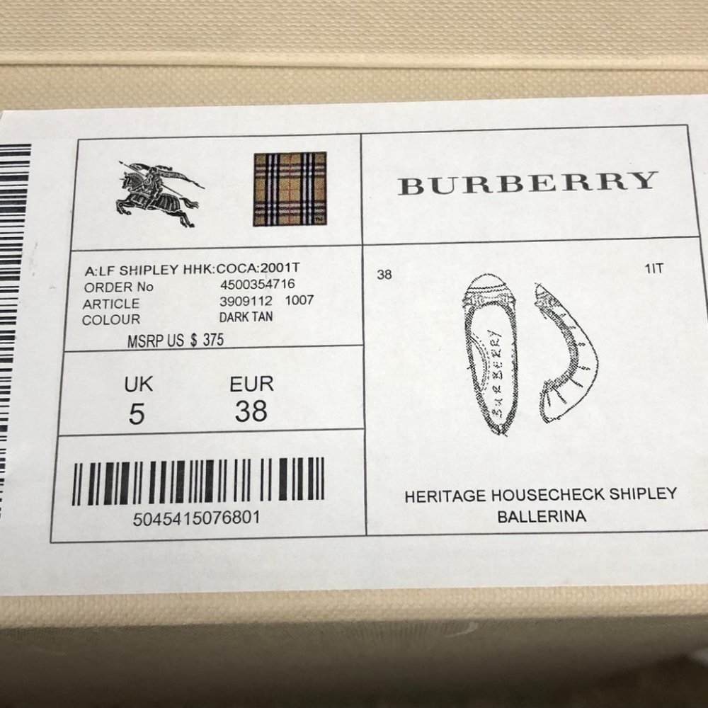 Burberry Housecheck Ballerina Flat EUR 38 - Picture 9 of 9
